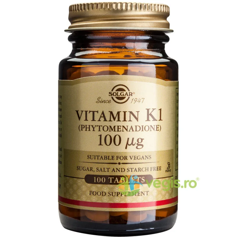 Vitamina K1 100mcg 100tb SOLGAR — preț și oferte