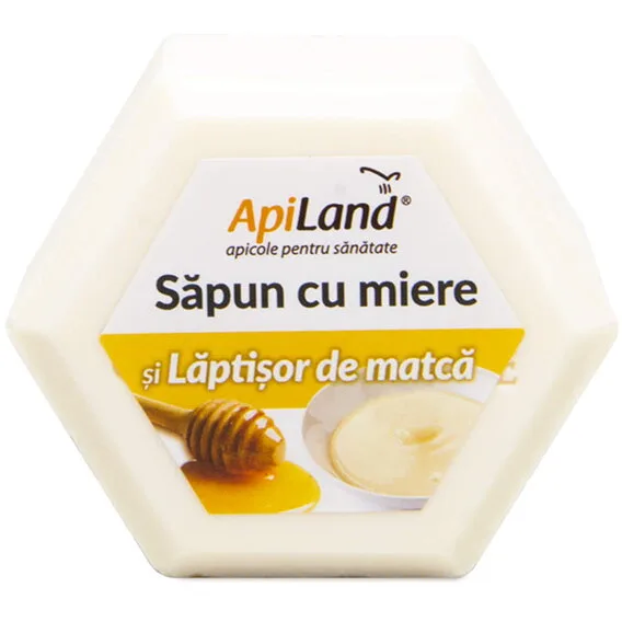 Sapun Natural cu Miere si Laptisor de Matca 100g APILAND — preț și oferte