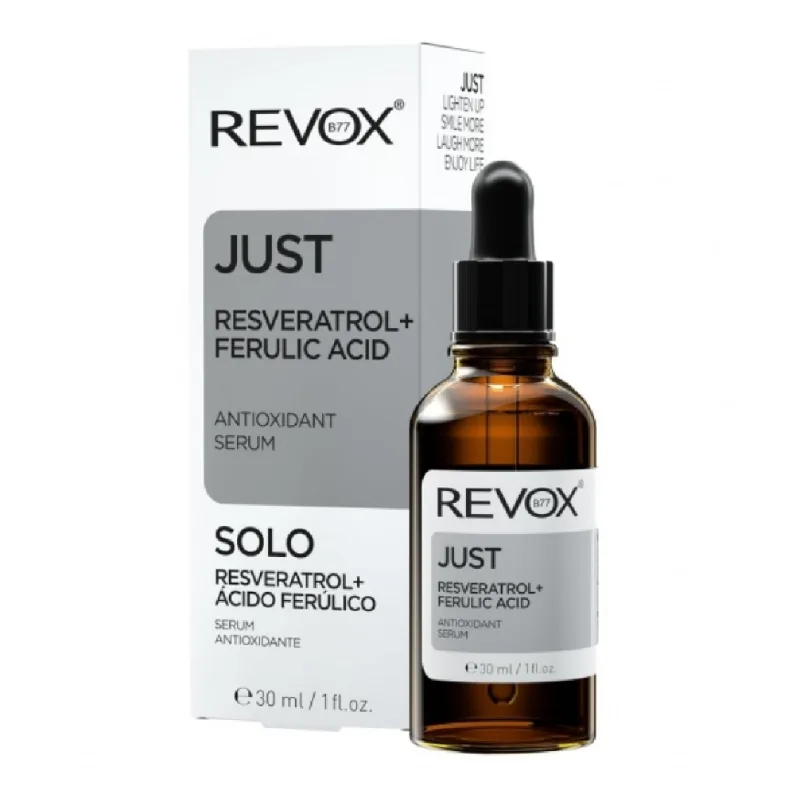Revox Just Ser antioxidant cu Resveratrol si Acid Ferulic pentru fata si gat, 30ml — preț și oferte