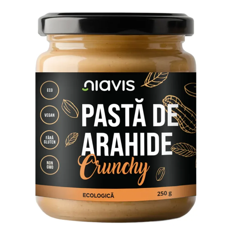 Pasta de Arahide Crunchy Ecologica BIO, 250g, Niavis — preț și oferte