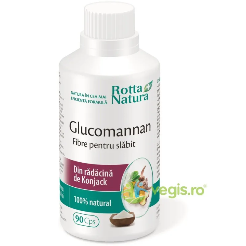 Glucomannan (Konjac) Fibre Pentru Slabit 90cps ROTTA NATURA — preț și oferte
