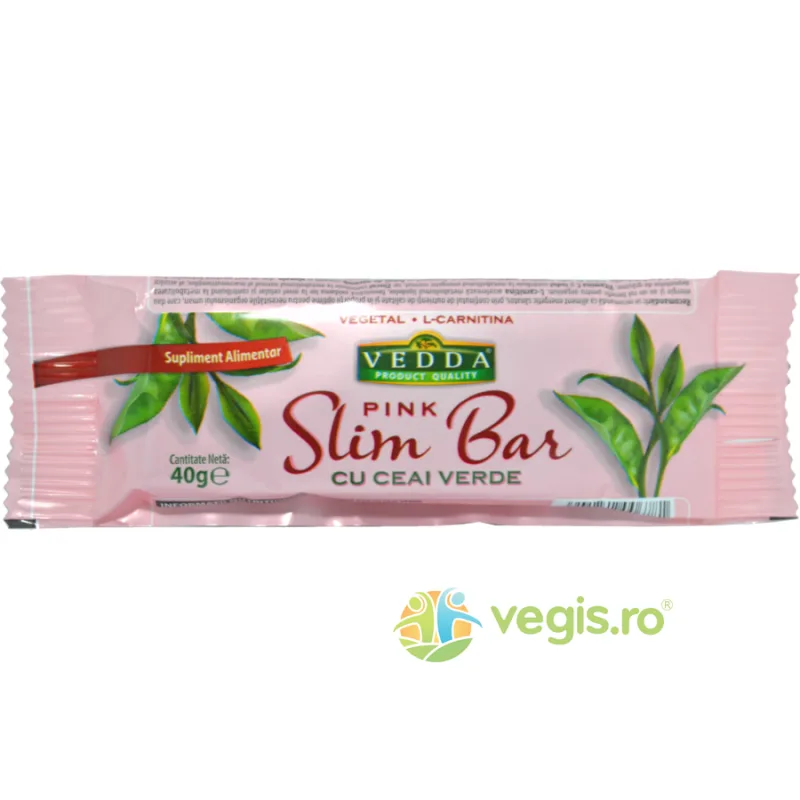 Baton De Slabit Slim Bar Cu Ceai Verde Pink 40gr Vedda — preț și oferte