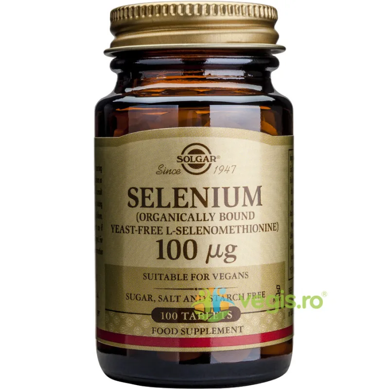 Selenium (Seleniu) 100ug 100tb SOLGAR — preț și oferte