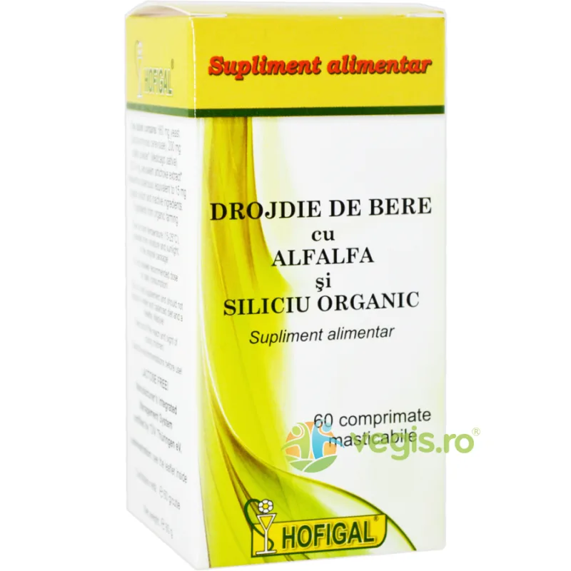 Drojdie Bere cu Alfalfa si Siliciu Organic 60cpr HOFIGAL — preț și oferte