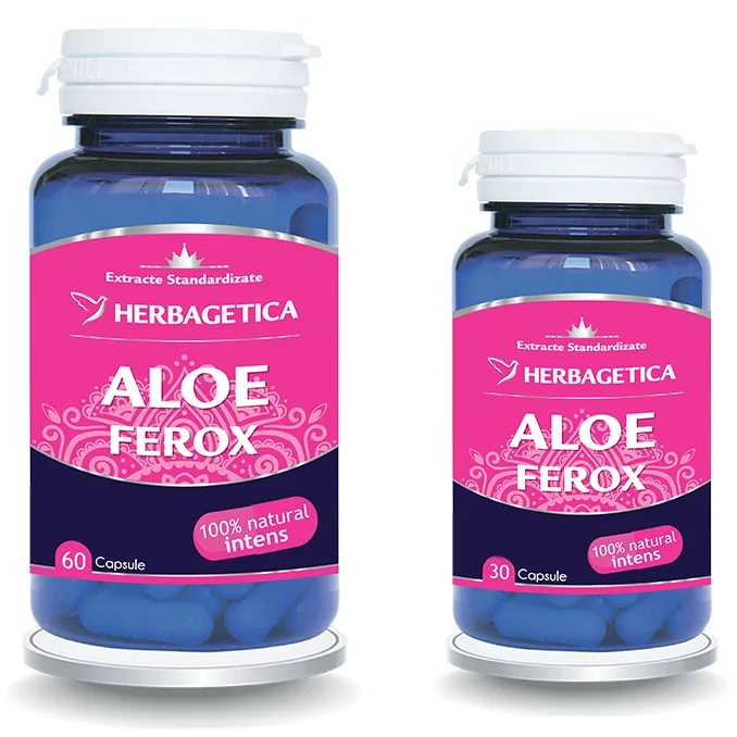 Pachet Aloe Ferox 60cps+30cps Promo HERBAGETICA — preț și oferte