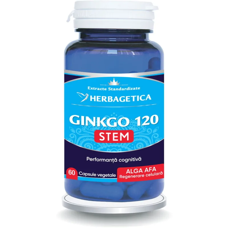 Ginkgo 120 Stem 60cps HERBAGETICA — preț și oferte