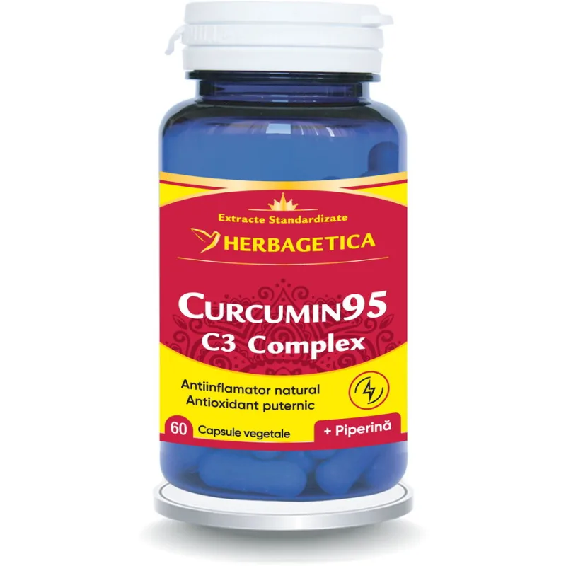 Curcumin 95 C3 Complex 60cps HERBAGETICA — preț și oferte