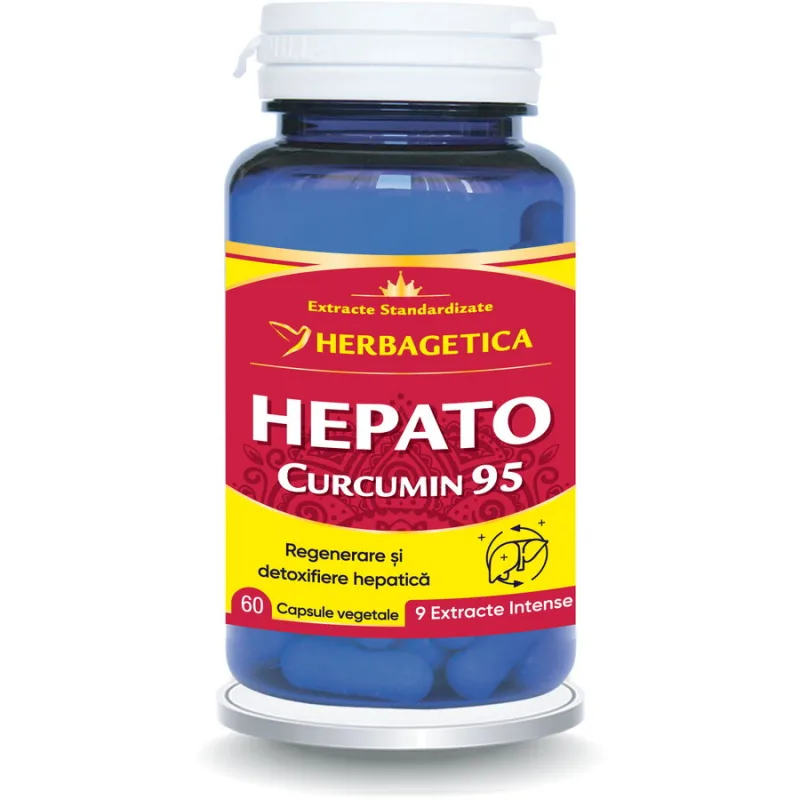 Hepato Curcumin 95 60cps HERBAGETICA — preț și oferte