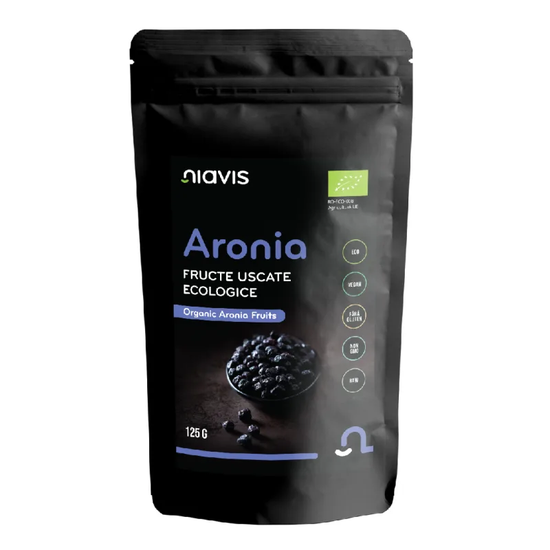 Aronia Fructe Uscate Raw Ecologice, 125g, Niavis — preț și oferte