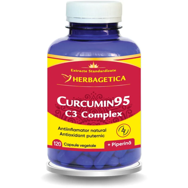 Curcumin 95 C3 Complex 120cps HERBAGETICA — preț și oferte