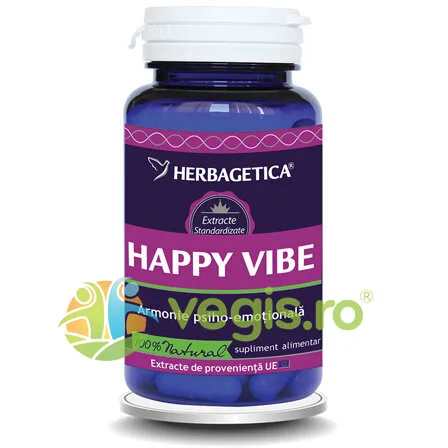 Happy Vibe 60cps HERBAGETICA — preț și oferte