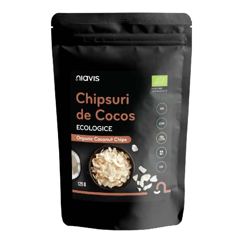 Chipsuri de Cocos RAW Ecologice, 125g, Niavis — preț și oferte