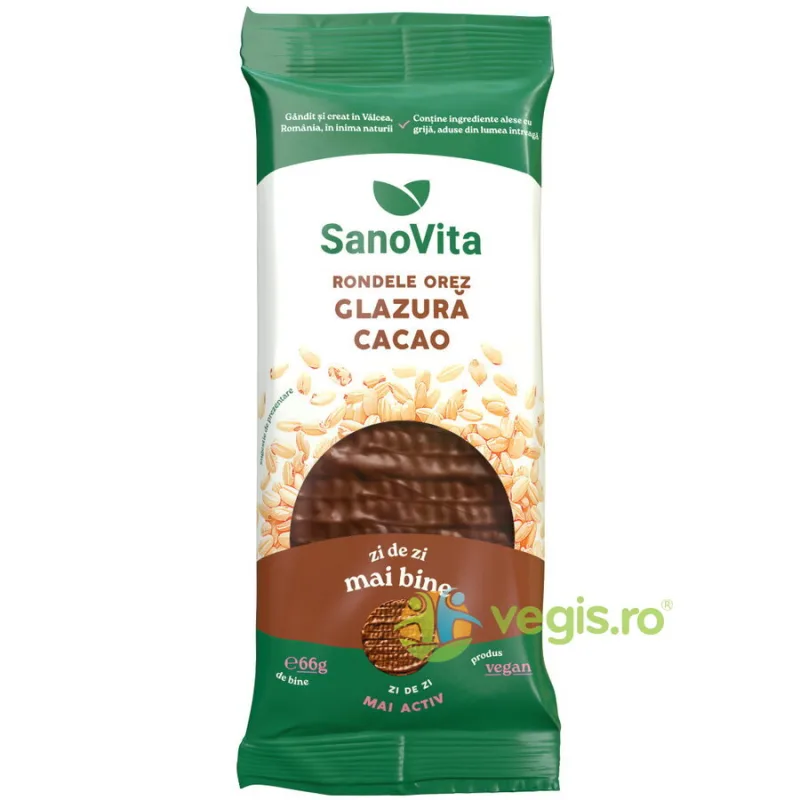 Rondele din Grau cu Glazura de Cacao 66g SANOVITA — preț și oferte