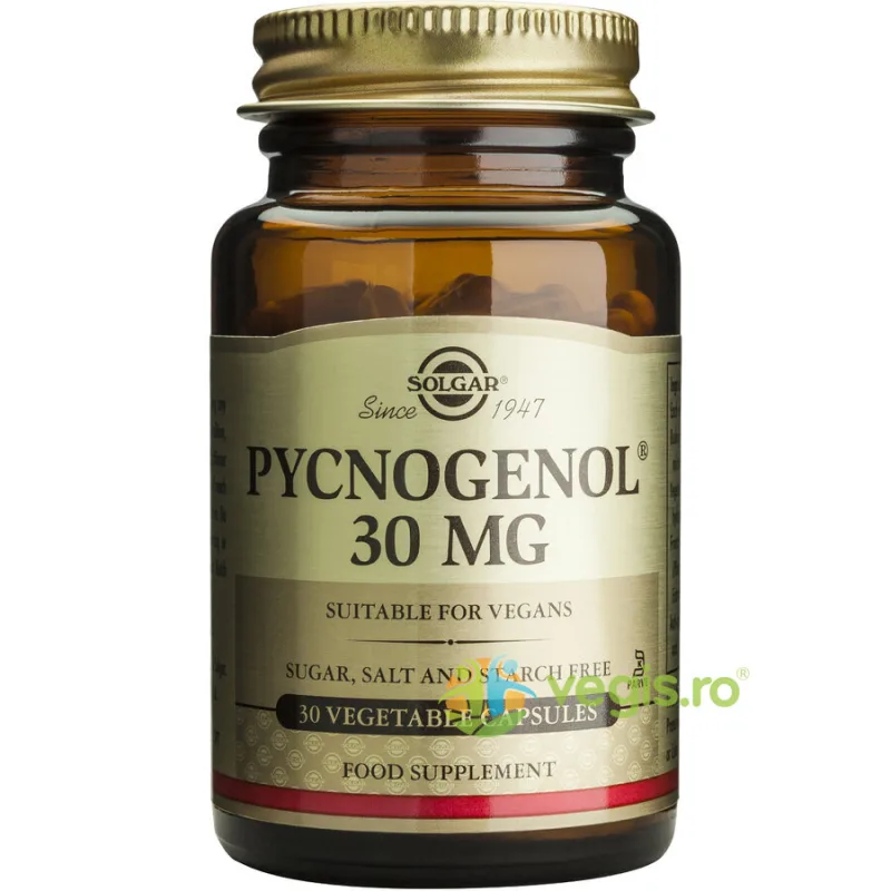 Pycnogenol 30mg 30cps Vegetale SOLGAR — preț și oferte