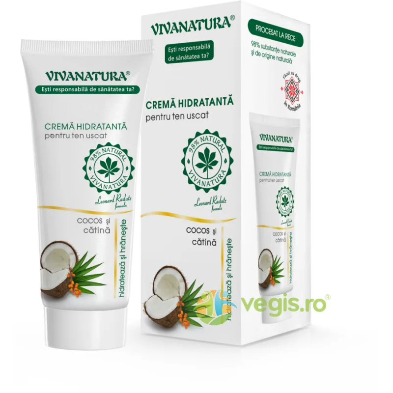 Crema Hidratanta pentru Ten Uscat cu Cocos si Catina 75ml — preț și oferte