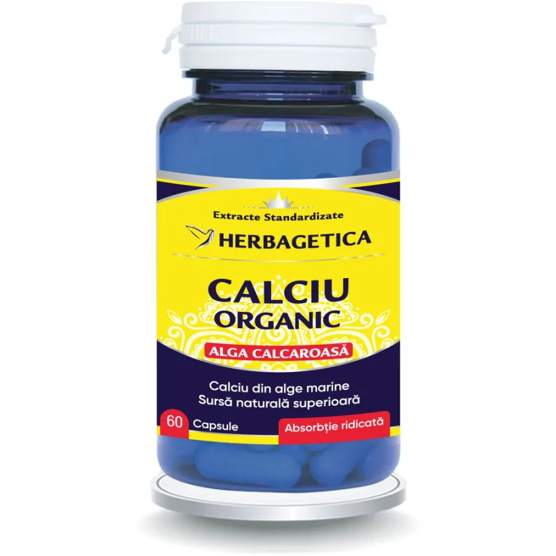 Calciu Organic 60cps HERBAGETICA — preț și oferte