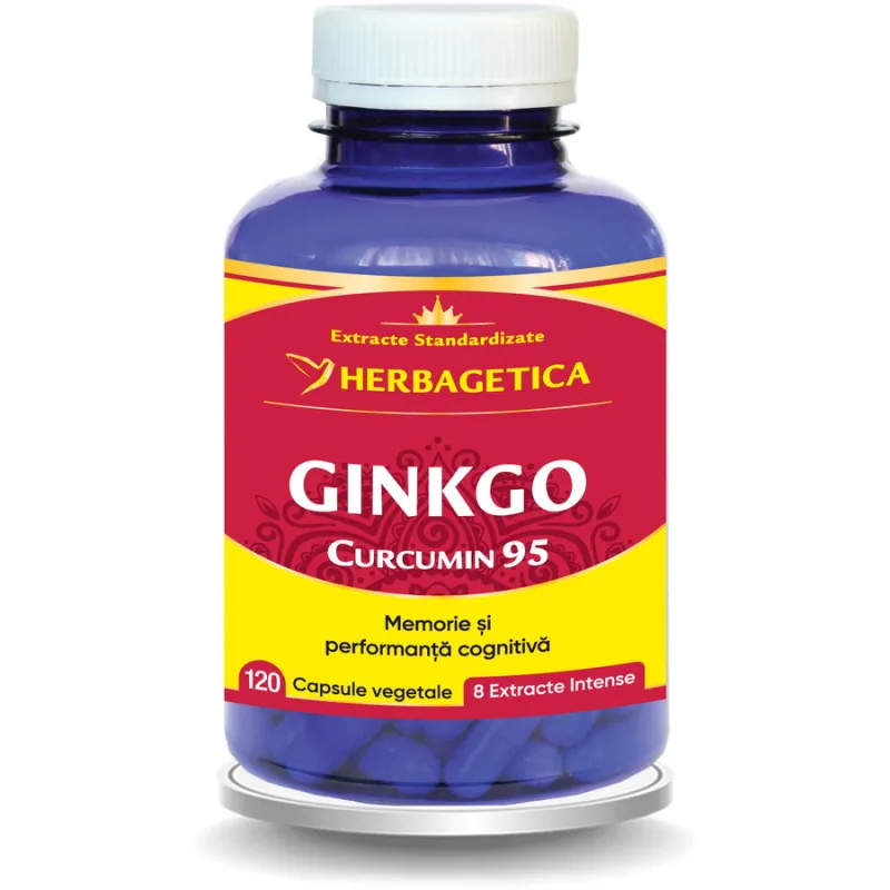 Ginkgo Curcumin 95 120cps HERBAGETICA — preț și oferte
