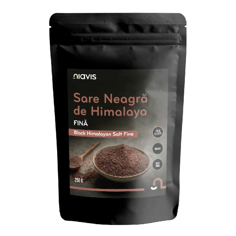 Sare neagra fina de Himalaya, 250g, Niavis — preț și oferte