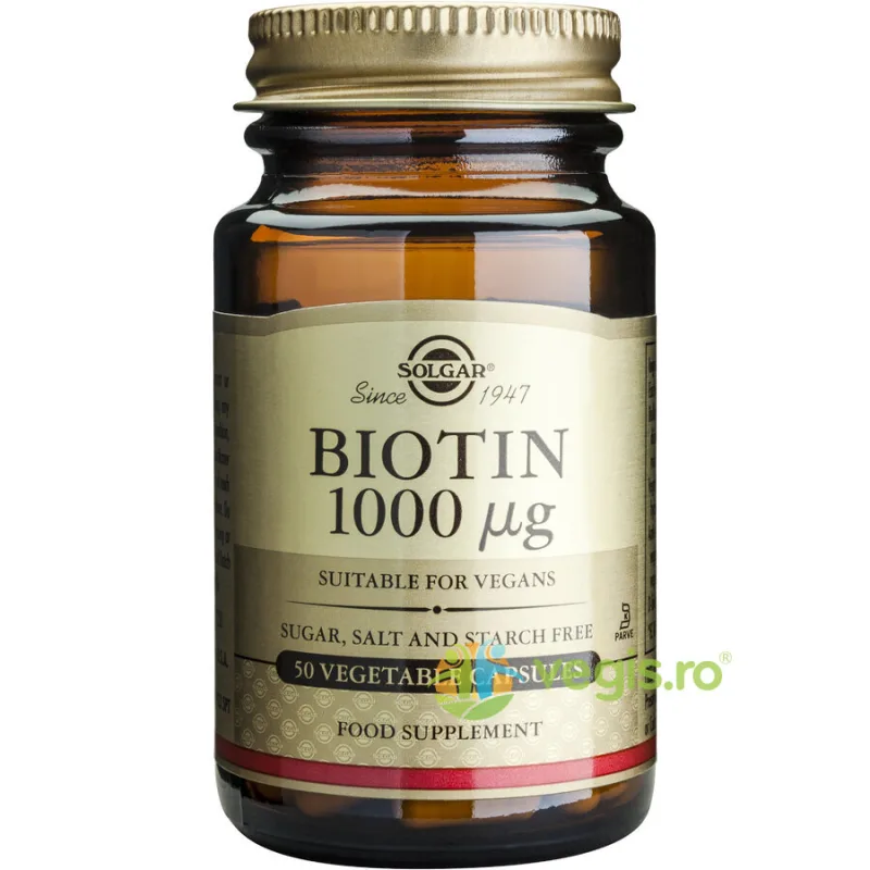 Biotin 1000mcg 50cps vegetale SOLGAR — preț și oferte