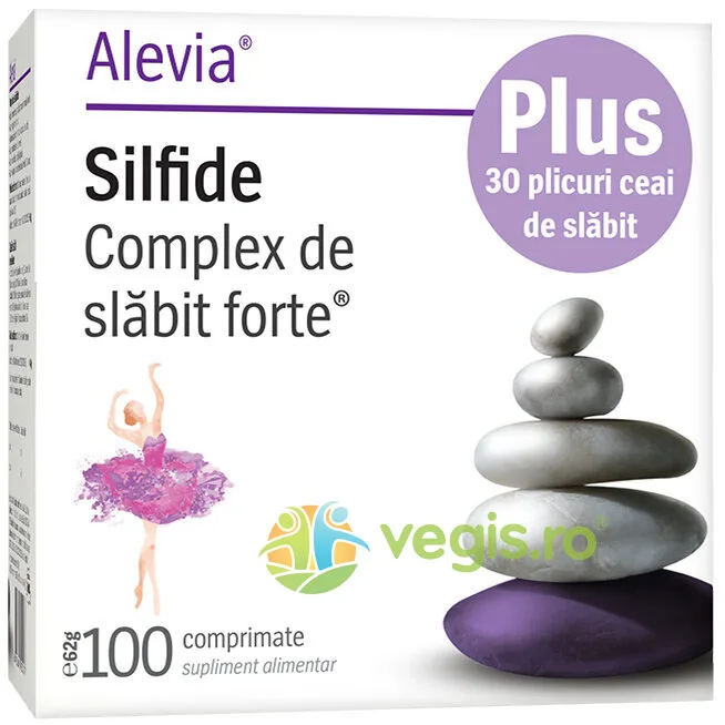 Silfide Complex de Slabit Forte 100cpr + Ceai de Slabit 30 plicuri ALEVIA — preț și oferte