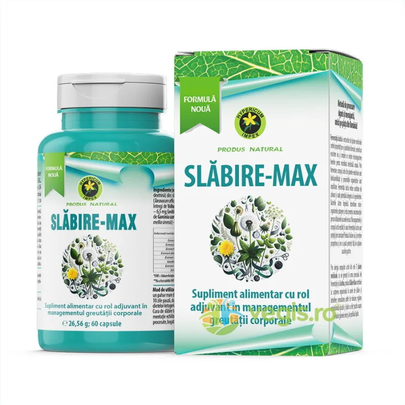 Slabire Max 60cps Hypericum — preț și oferte