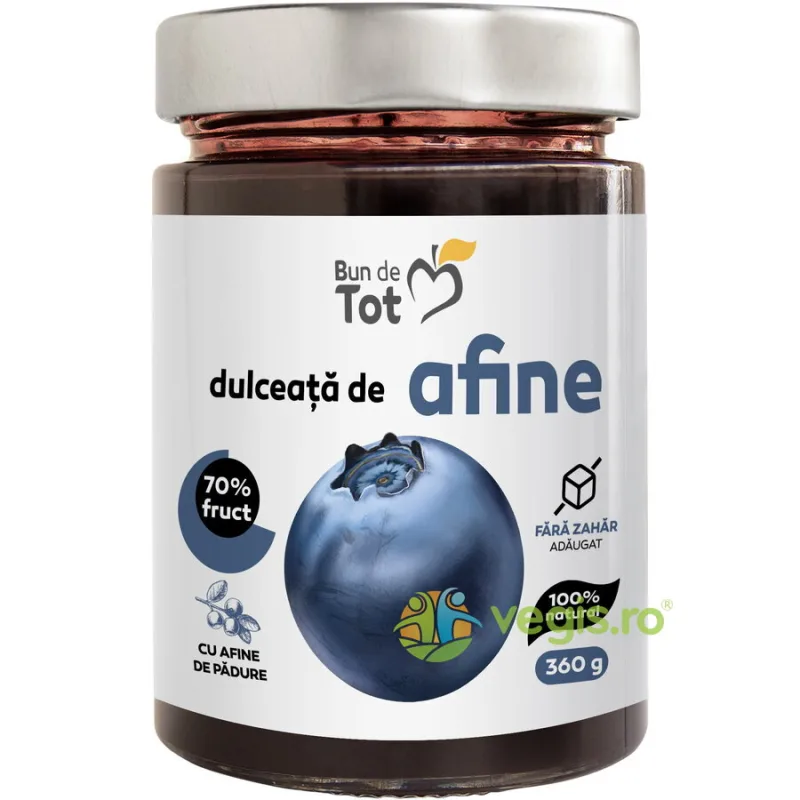 Dulceata de Afine fara Zahar Adaugat 360g BUN DE TOT — preț și oferte
