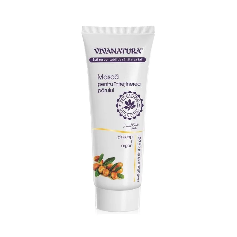 Masca de par cu ginseng si argan, 250 ml, VivaNatura — preț și oferte