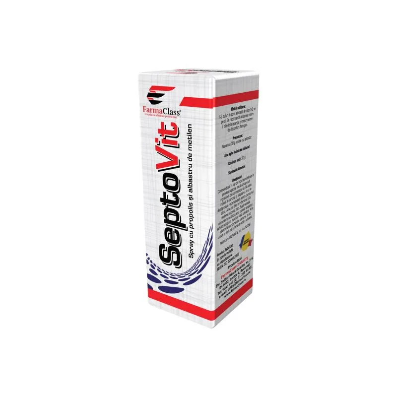 SeptoVit spray cu propolis si albastru de metilen, 30 ml FARMA CLASS INDUSTRY — preț și oferte