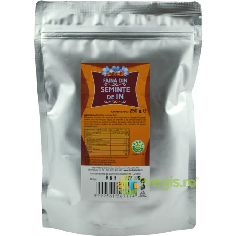 Faina Din Seminte De In 250g Herbavit — preț și oferte