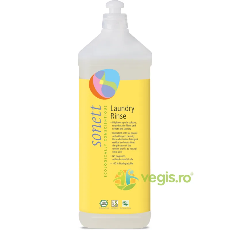 Solutie (Balsam) Pentru Clatirea Rufelor Ecologic/Bio 1L SONETT — preț și oferte