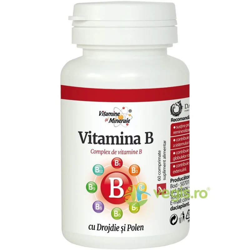 Vitamina B (Complex) 60Cpr DACIA PLANT — preț și oferte