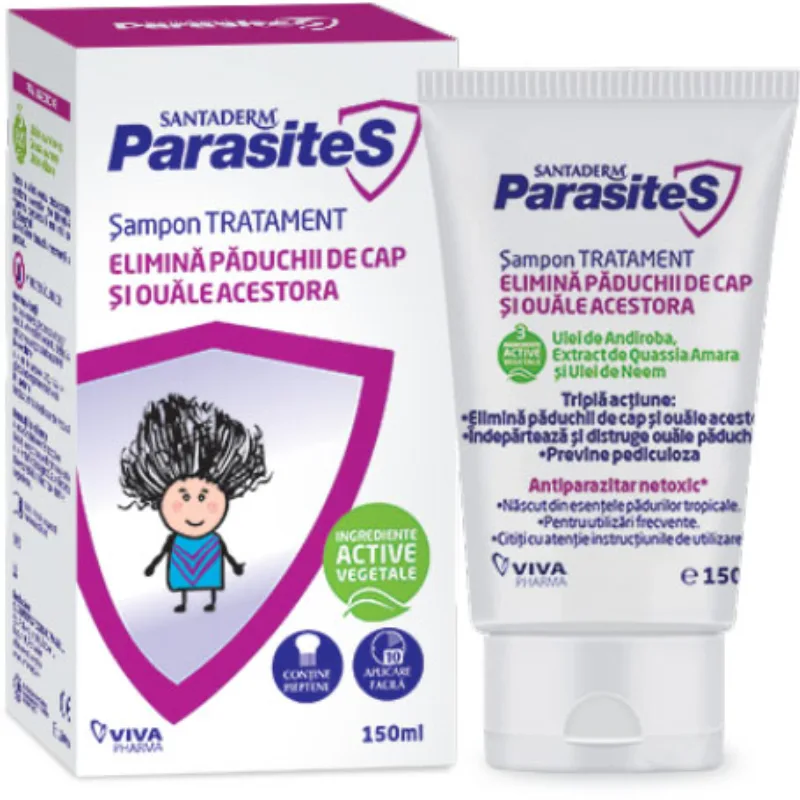 Sampon Tratament Pentru Paduchi 150ml Santaderm VIVA PHARMA — preț și oferte