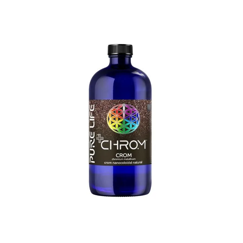 Crom nanocoloidal Minerals+ Chrom 25PPM, 480 ml, Pure Life — preț și oferte