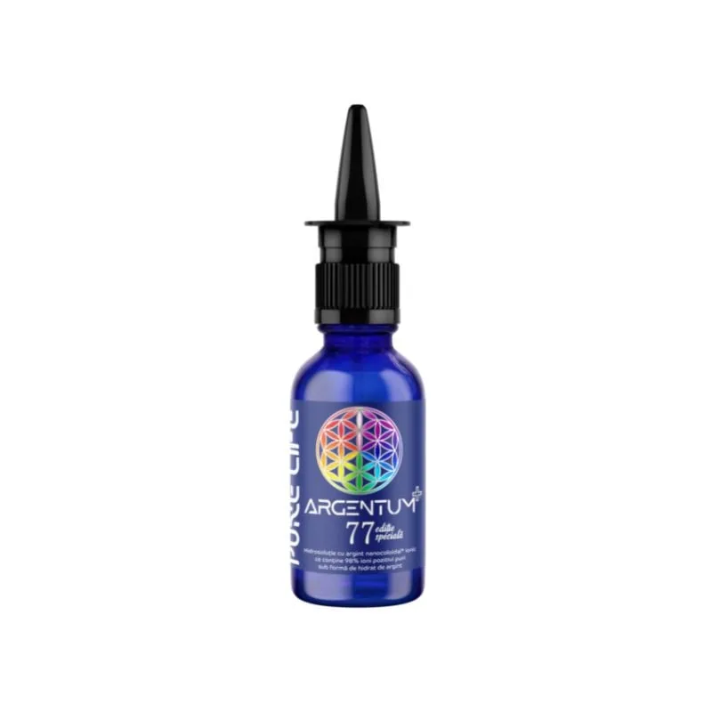 Spray nazal cu argint nanocoloidal Argentum+ 77PPM, 30ml, Pure Life — preț și oferte