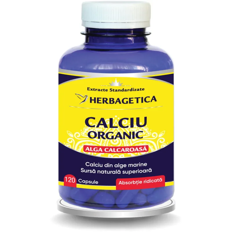 Calciu Organic 120cps HERBAGETICA — preț și oferte