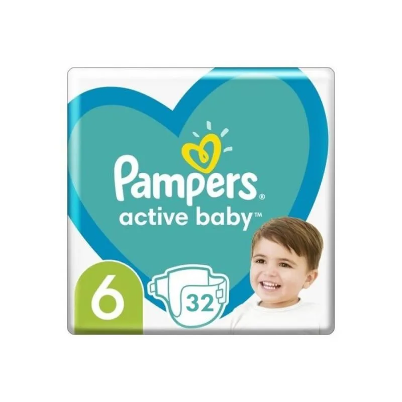 Pampers Scutece Active Baby Marimea 6, 13-18kg, 32 bucati — preț și oferte