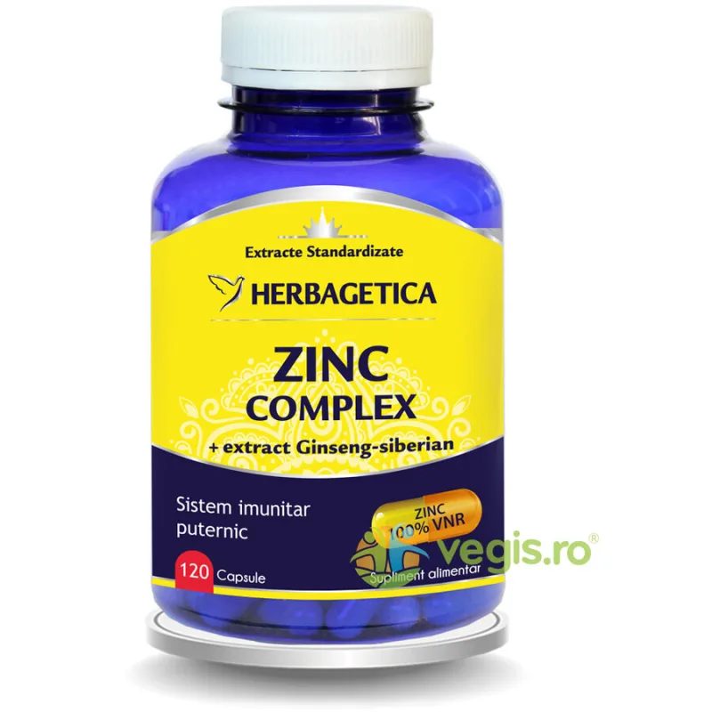 Zinc Complex 120Cps HERBAGETICA — preț și oferte