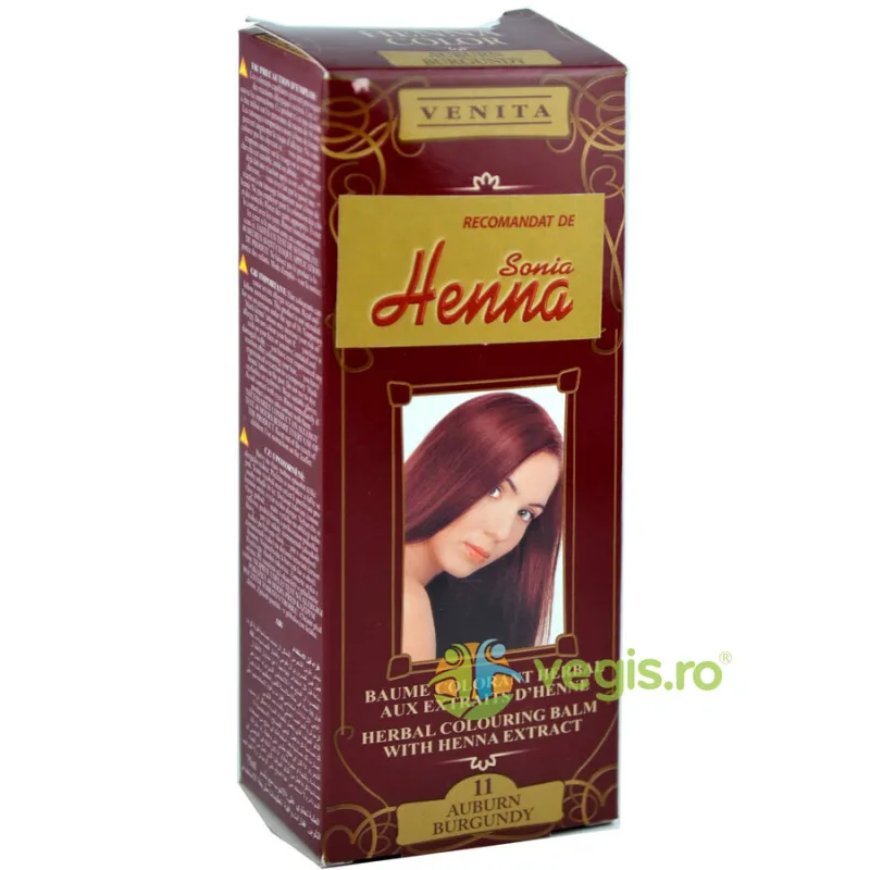 Balsam Colorant pentru Par cu Henna Nr. 11 - Rosu Burgundy 75ml KIAN COSMETICS — preț și oferte