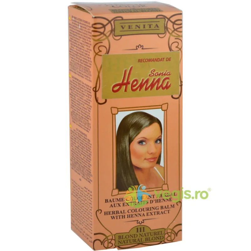 Balsam Colorant pentru Par cu Henna Nr. 111 - Blond Natural 75ml KIAN COSMETICS — preț și oferte
