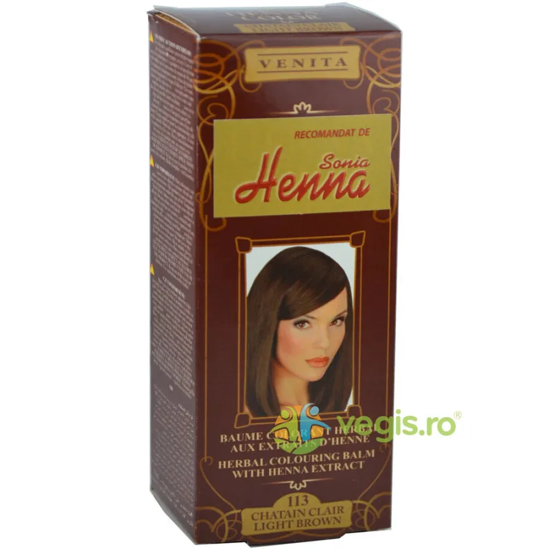 Balsam Colorant pentru Par cu Henna Nr. 113 - Saten Deschis 75ml KIAN COSMETICS — preț și oferte