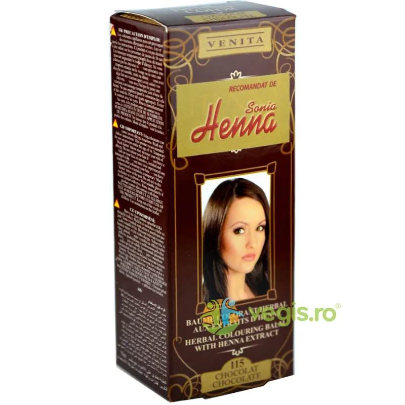 Balsam Colorant pentru Par cu Henna Nr. 115 - Ciocolatiu 75ml KIAN COSMETICS — preț și oferte