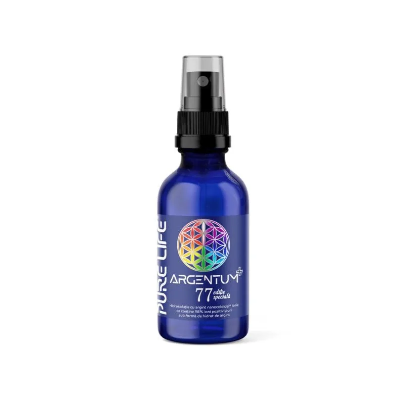 Argint nanocoloidal Argentum+ 77PPM, 60 ml, Pure Life — preț și oferte