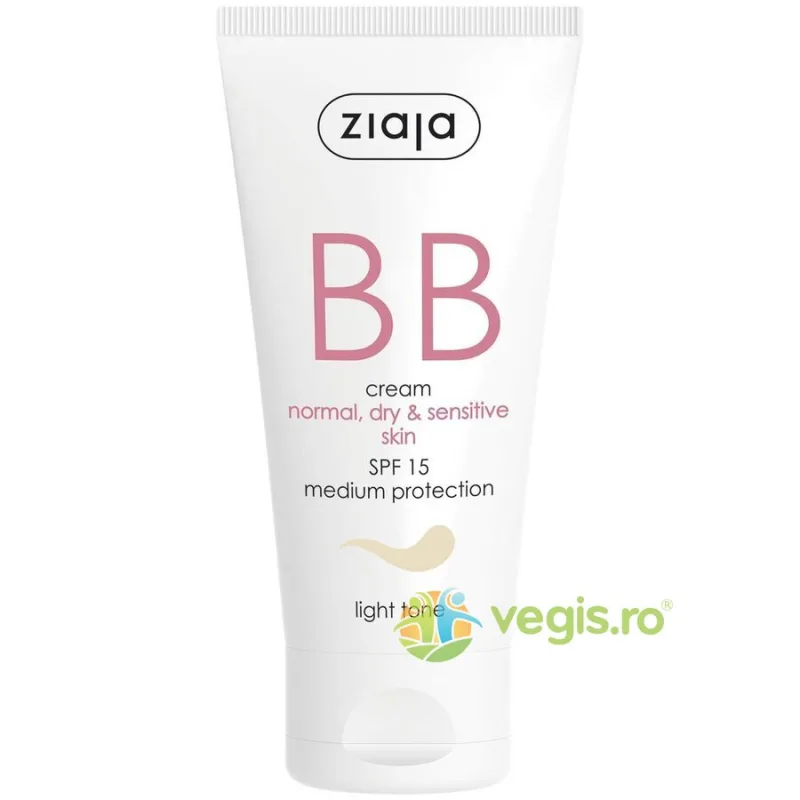 BB Cream Pentru Ten Normal, Uscat Si Sensibil SPF 15 - Light 50ml ZIAJA — preț și oferte