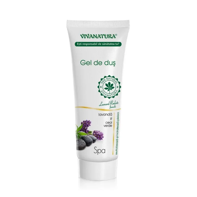Gel de dus SPA cu lavanda si ceai verde, 250 ml, VivaNatura — preț și oferte