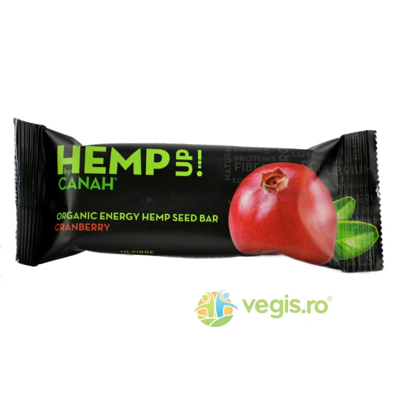 Baton Din Seminte De Canepa si Merisoare Hemp Up Ecologic/Bio 48gr Canah — preț și oferte