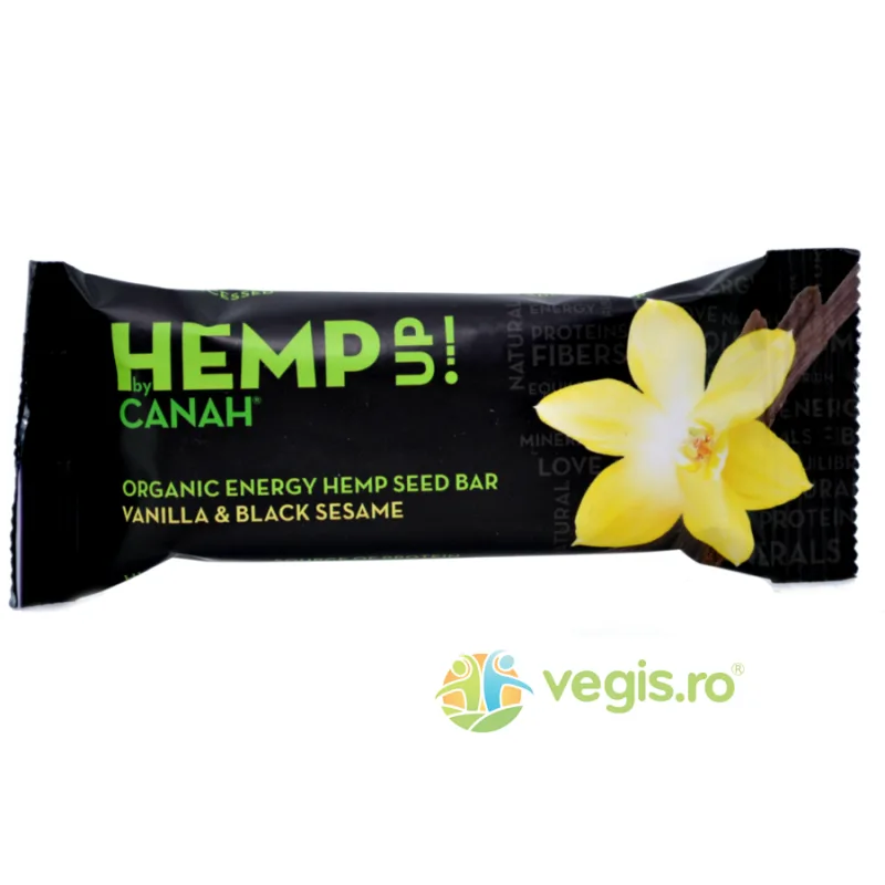 Baton Din Seminte De Canepa, Vanilie si Susan Hemp Up Ecologic/Bio 48gr Canah — preț și oferte