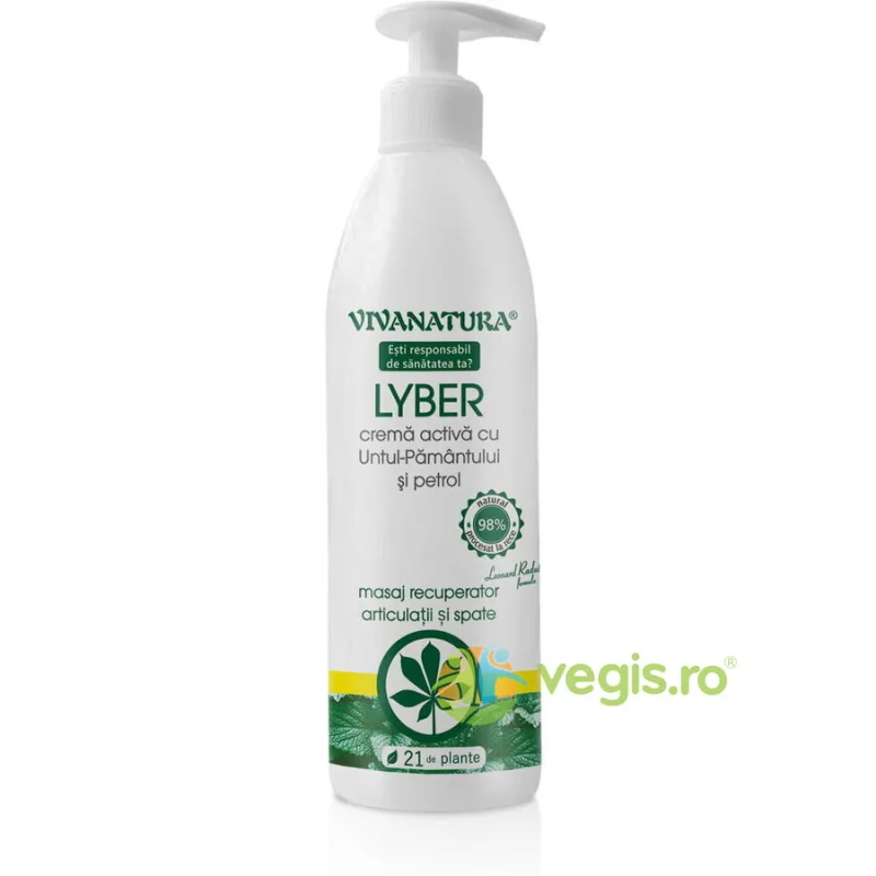 Crema Lyber Activa Antireumatica Cu Untul Pamantului Si Petrol 500ml — preț și oferte