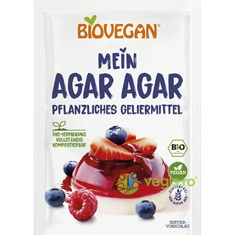 Agar Agar fara Gluten Ecologic/Bio 30g Biovegan — preț și oferte