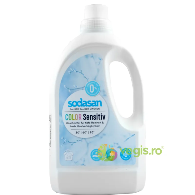 Detergent Lichid Sensitive pentru Rufe Colorate 1.5L Sodasan — preț și oferte