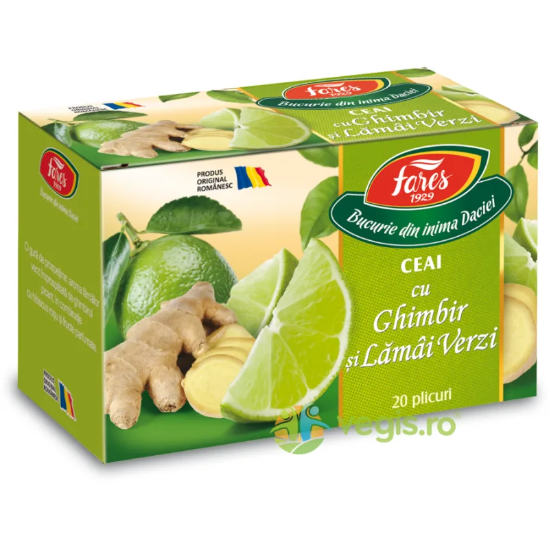 Ceai Aromfruct Ghimbir si Lamai Verzi 20dz FARES — preț și oferte